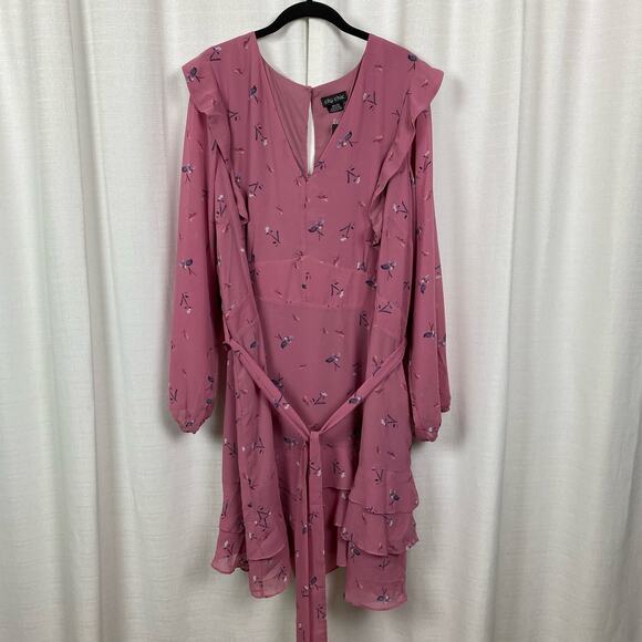 City Chic Pink Blushing Petal Christina Mini Dress Sz.XXL/24 NWT - Picture 4 of 16